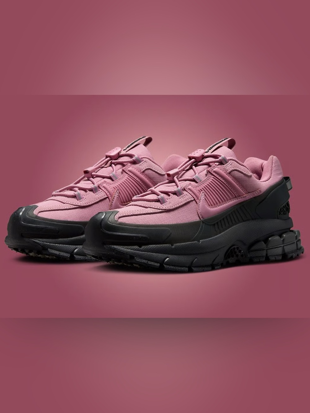 Nike Zoom Vomero Roam in Black and Elemental Pink